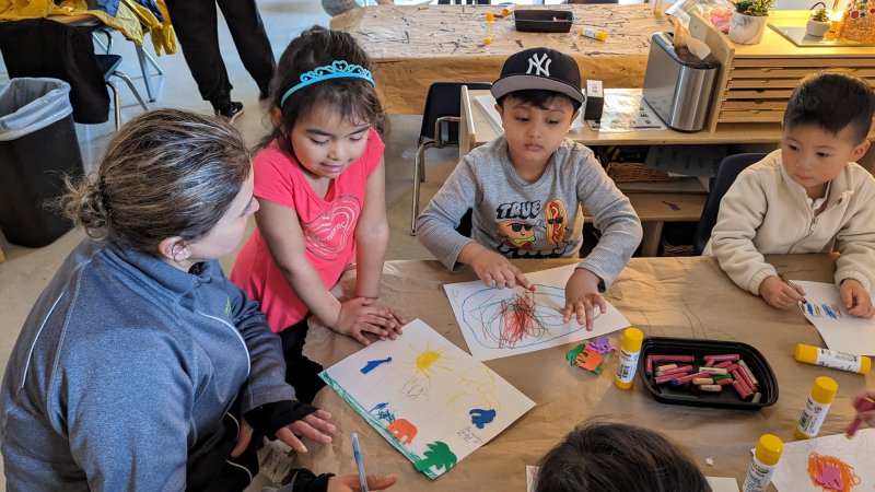 Children learning at Fraser Heights Recreation Centre