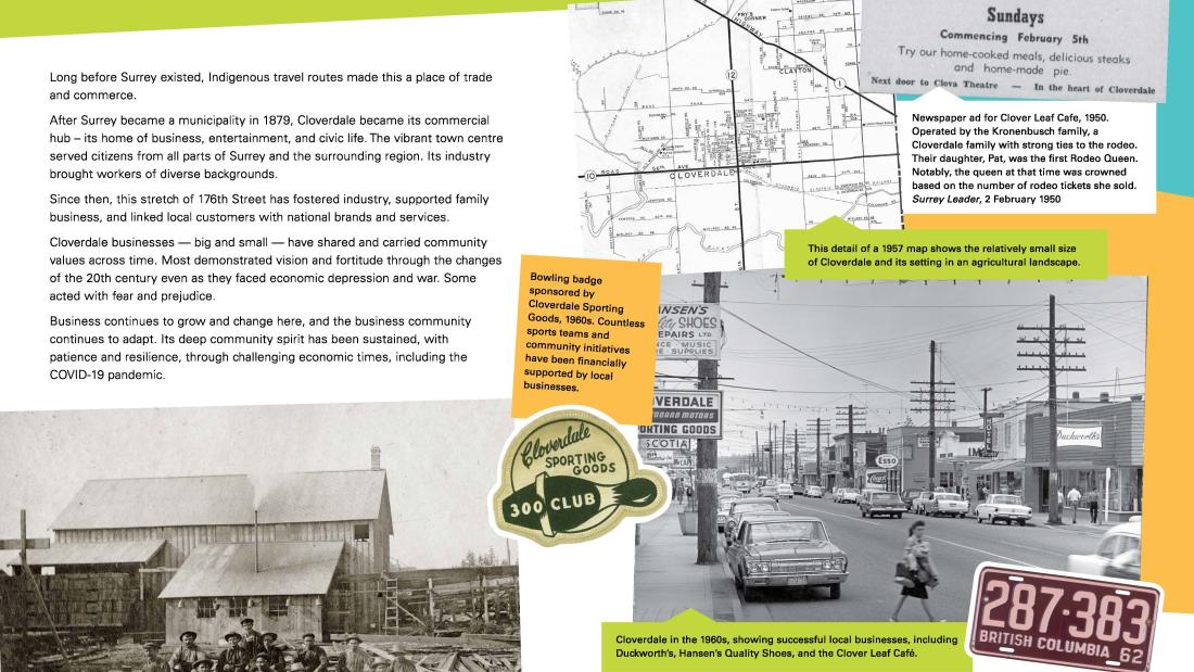 Storyboard about local business and homegrown industry
