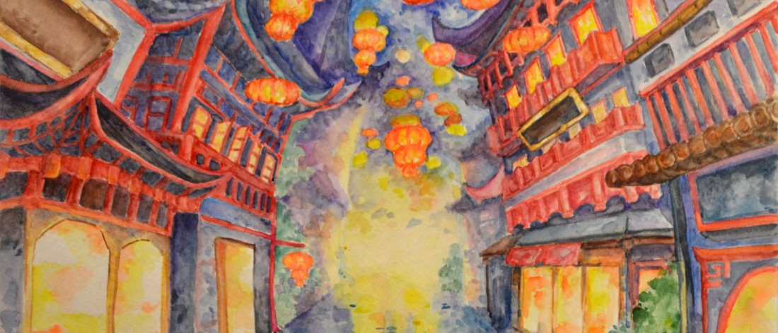 Angelina Dai, Wavering Dynasty, 2025, watercolour on paper.