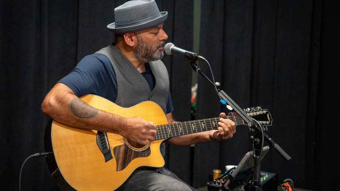 musician playing guitar