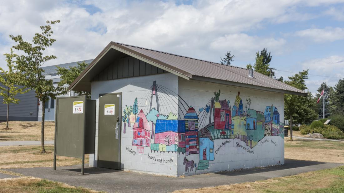 Building Bridges Washroom mural