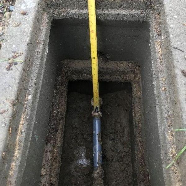 Unaligned water meter in a box