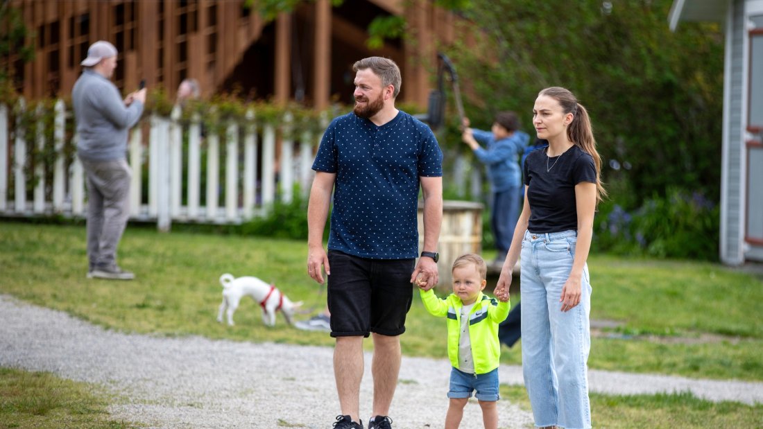 A family in the park
