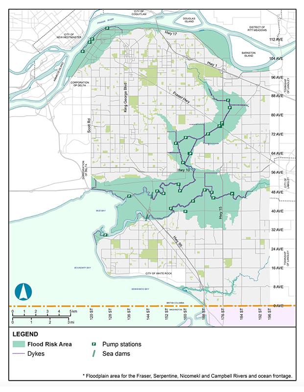 Map of Flood Risk in Surrey