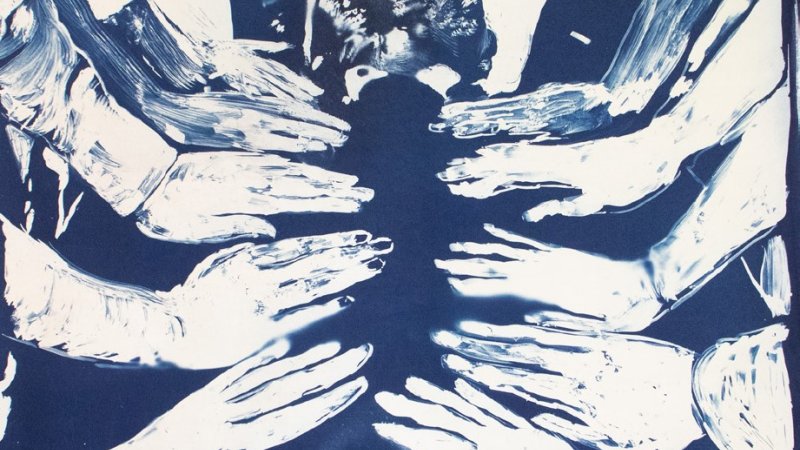 Heather Kai Smith, 'Begun' (detail), 2024, cyanotype on paper. 