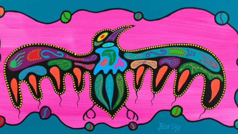 An artwork of a raven