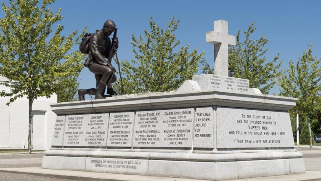 The cenotaph in Cloverdale