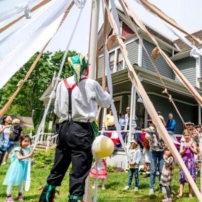 The may pole at Royal Victorian Party
