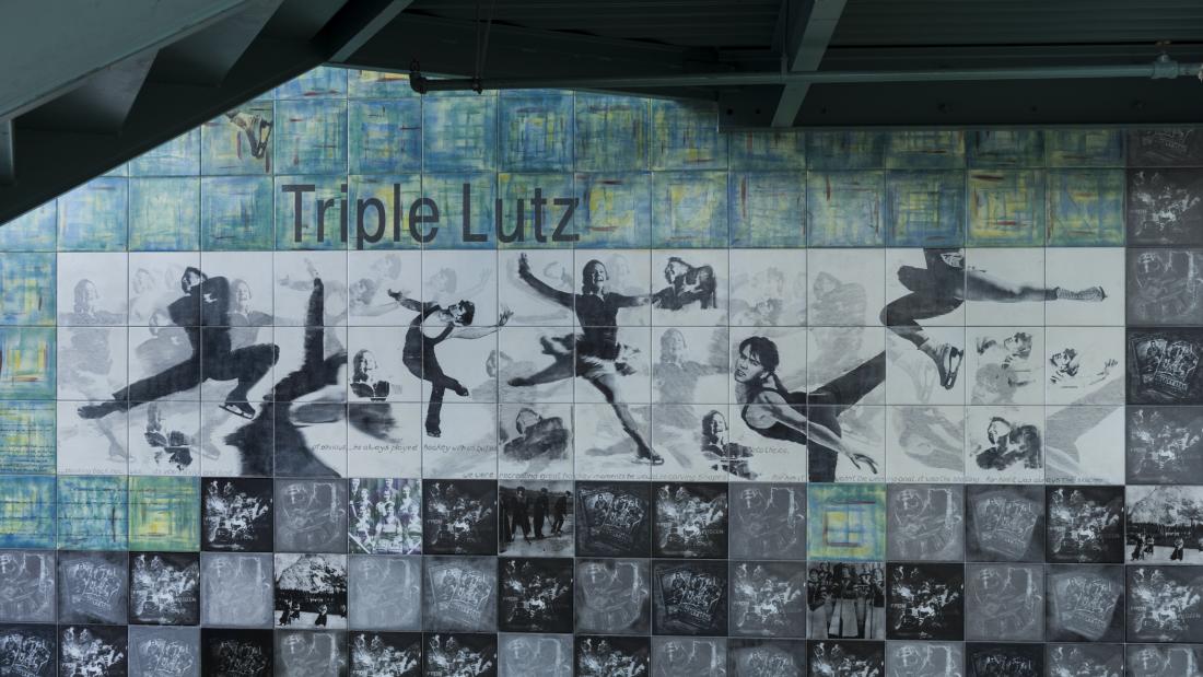 Figure Skaters mural