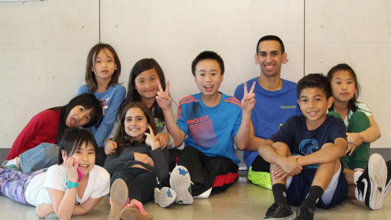 A group of kids at MYzone.