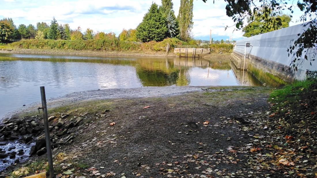 A dam in a river