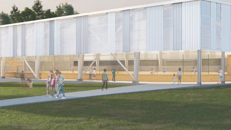 A rendering of a proposed Outdoor Sport Box at South Surrey Athletic Park
