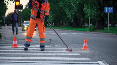 Painting New Crosswalk