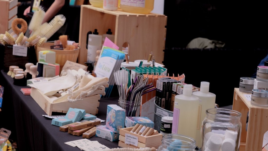 vendor display at market