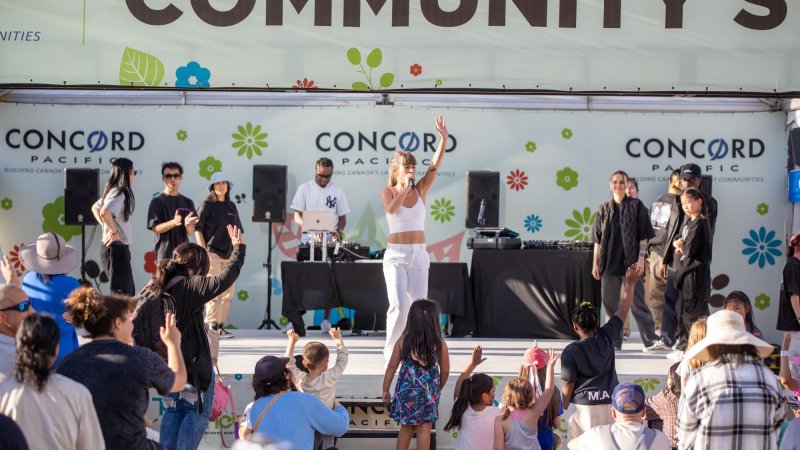 attendees watching a performance at the 2024 party for the planet