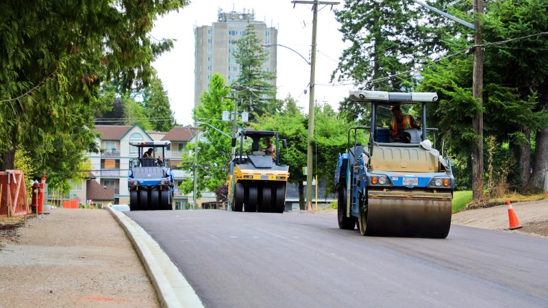 Road paving in progress
