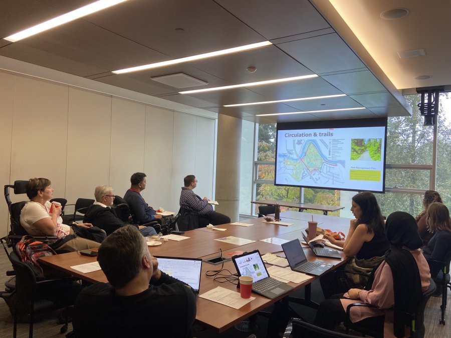 SALT members consult on the upcoming design of the Nicomekl Riverfront Park