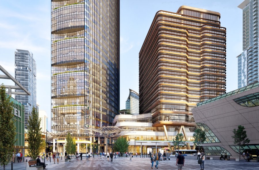 rendering of two new towers