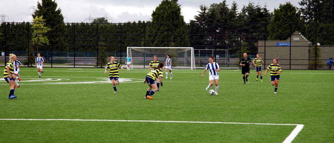 active game of soccer