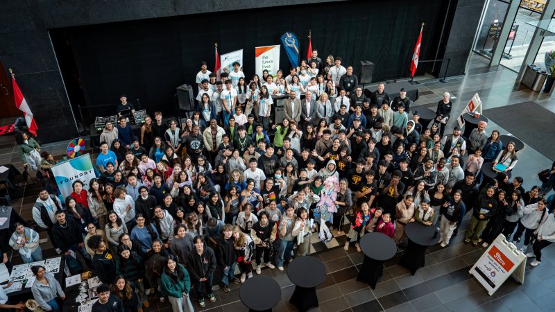 Youth celebrating the Surrey Steps Up 2025 event