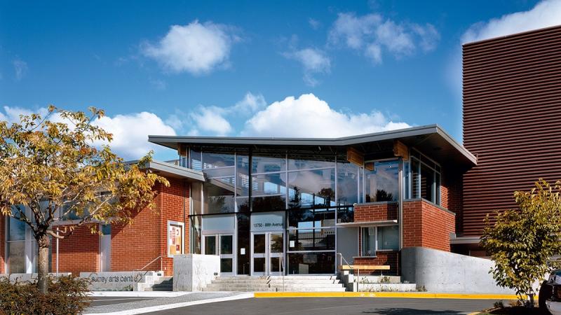 Surrey Arts Centre and a blue sky