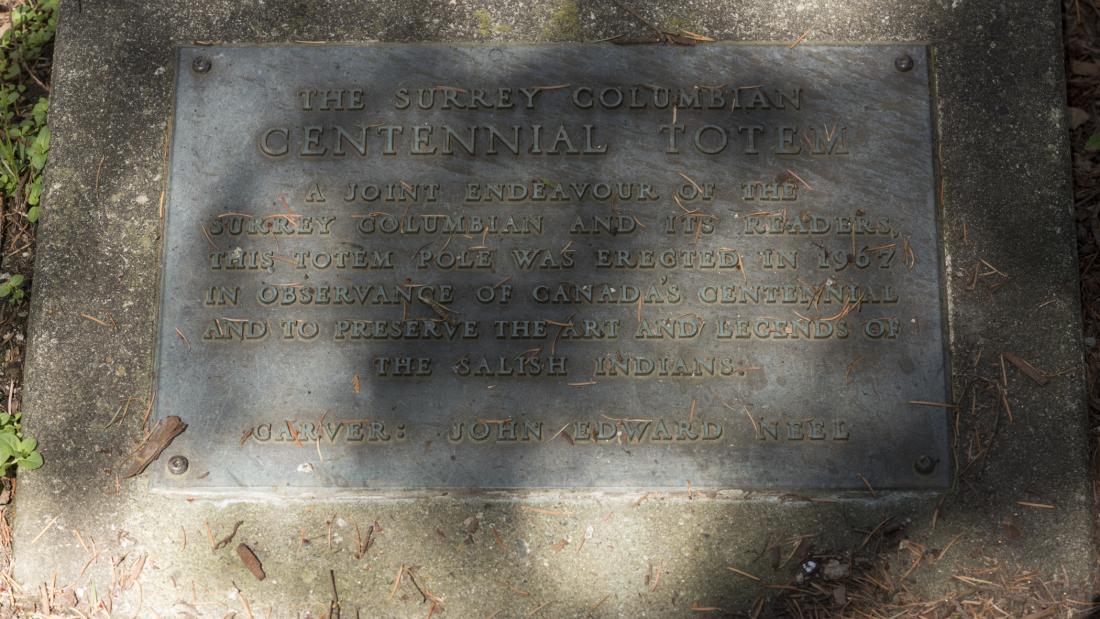 Centennial Totem Pole Plaque
