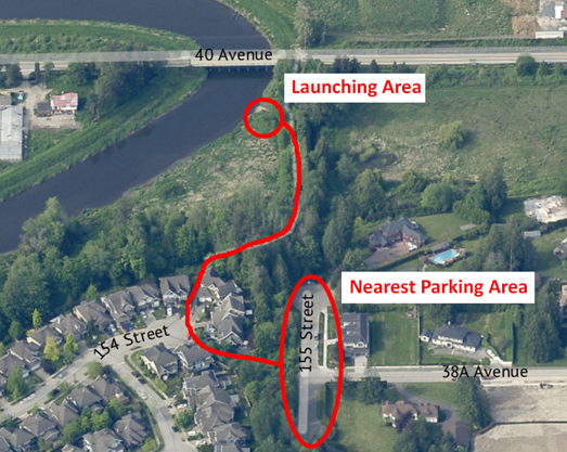 Nicomekl: 155 St and 38A (40 Ave Bridge) Access