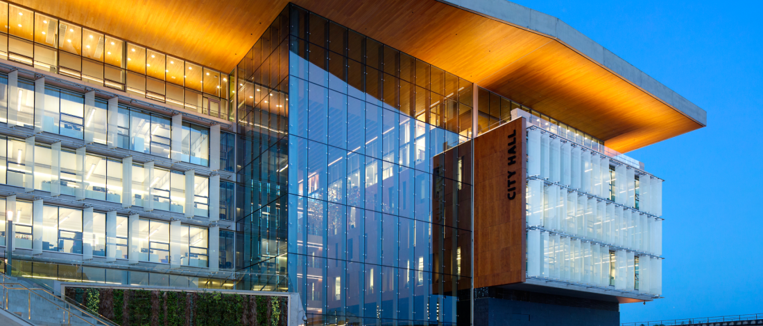 exterior photo of surrey city hall