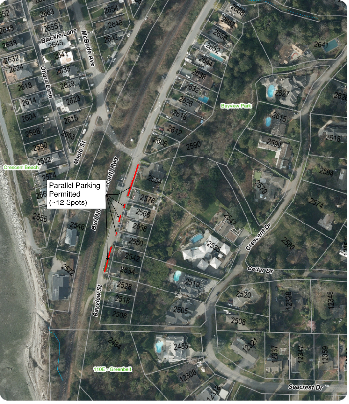 map of fence parking
