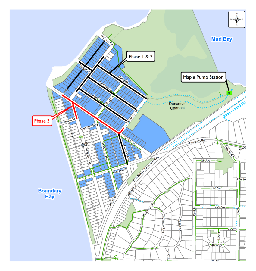 map of crescent beach improvements