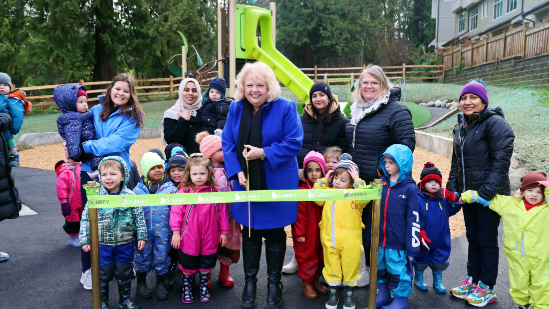 ribbon cutting ceremony at park