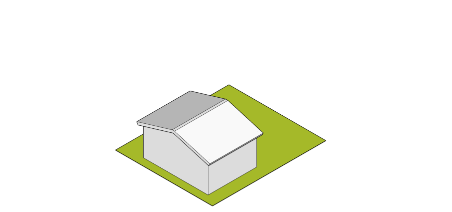 Diagram of a single family house on a lot