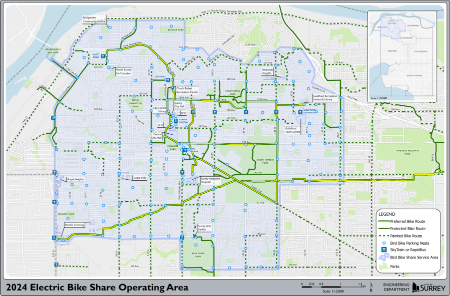 map of bike share area