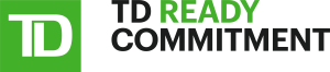 TD Bank Group green logo with words TD Ready Commitment in black and green text