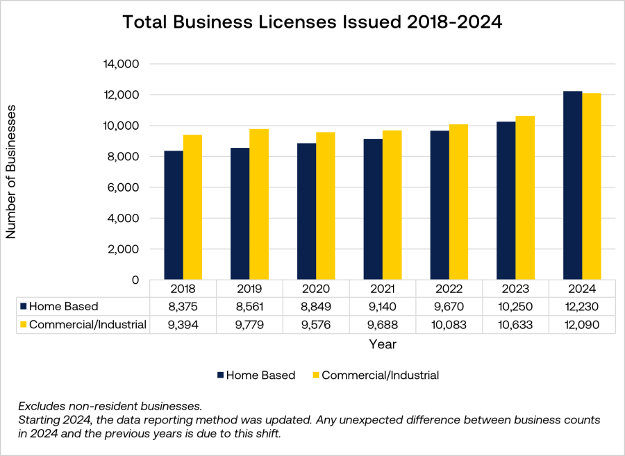 Total Businesses Licenses Issued 2017-2021